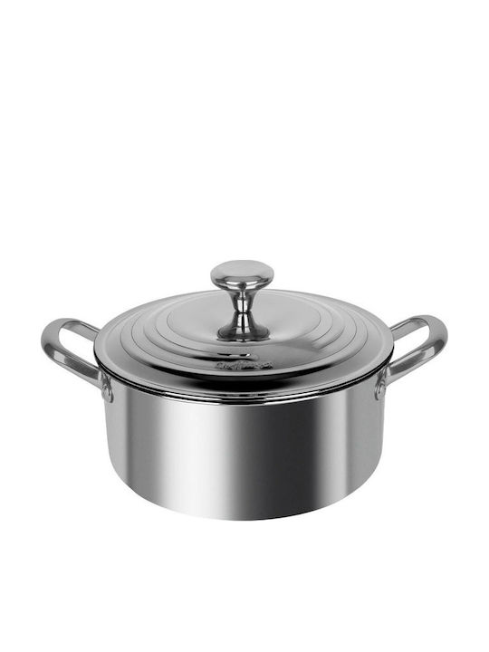 Cheffinger Deep Stainless Steel Pot 6lt / 28cm