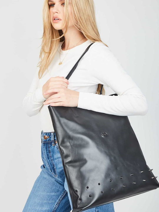 Rebel Leather Women's Bag Tote Handbag Black