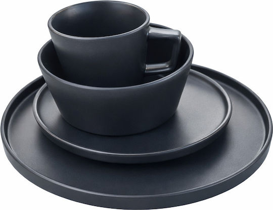 Black Ceramic Dinnerware Set 16pcs