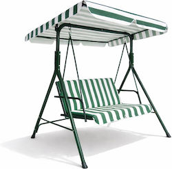 Schaukel mit Basis 2 Sitze Metallisch L142xB112xH152cm Weiß Schaukel mit Basis 2 Sitze Metallisch L142xB112xH152cm Weiß