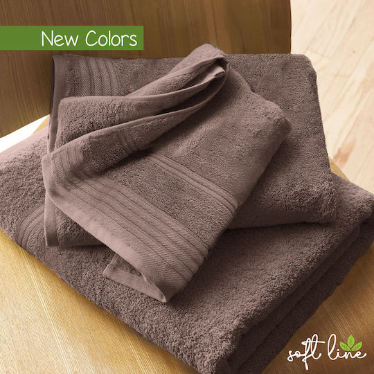 Cosy Life Set De Prosoape De Baie 3 Buc Soft Line Maro Ciocolată Greutate 500gr/m²