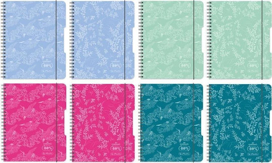 Herlitz Spiral Caiete Cu dungi A4 80 de Foi 4buc