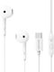 Usams Ep-50 In-Ear Freisprecheinrichtung Kopfhörer mit Stecker USB-C Weiß