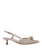 Spitze Pumps mit Chunky Absatzdicke Goldene