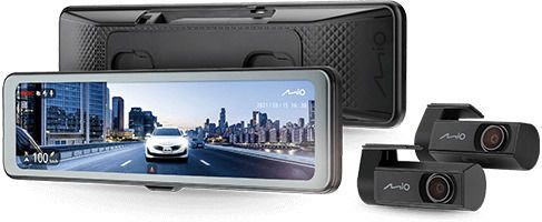 Mio R860WD 1080P Mirror Car DVR Set with Rear Camera, 11.26" Display with Clip