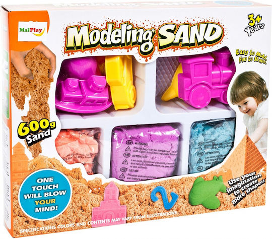 MalPlay Jucărie De Construcții Cu Nisip Modeling Sand Pentru Copii 3+ Ani