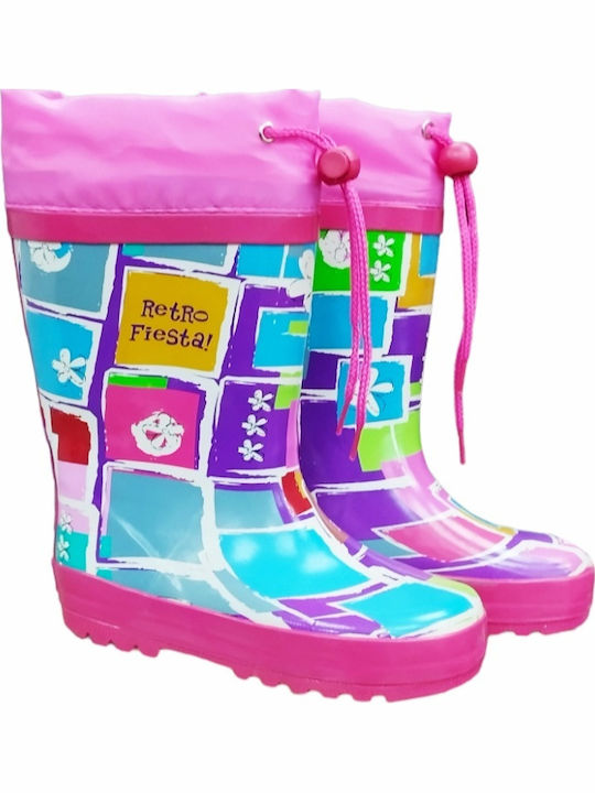 Kids Wellies with Internal Lining Fuchsia