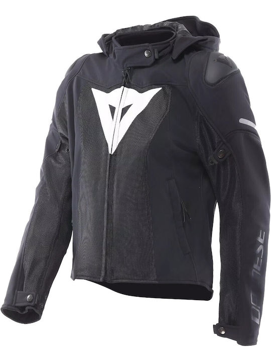 Dainese Super Sprint Air Tex Χειμερινό Γυναικείο Μπουφάν Μηχανής Softshell Αδιάβροχο Black/White