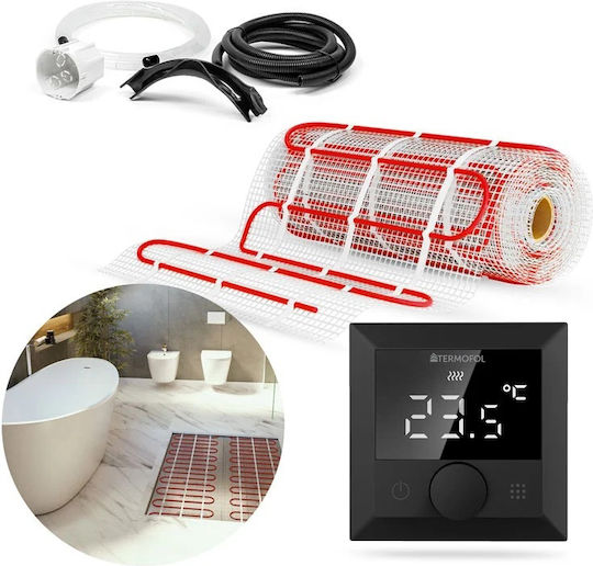 Set Încălzire Prin Pardoseală Termofol 1.0 Mp 150w/mp Termostat Negru