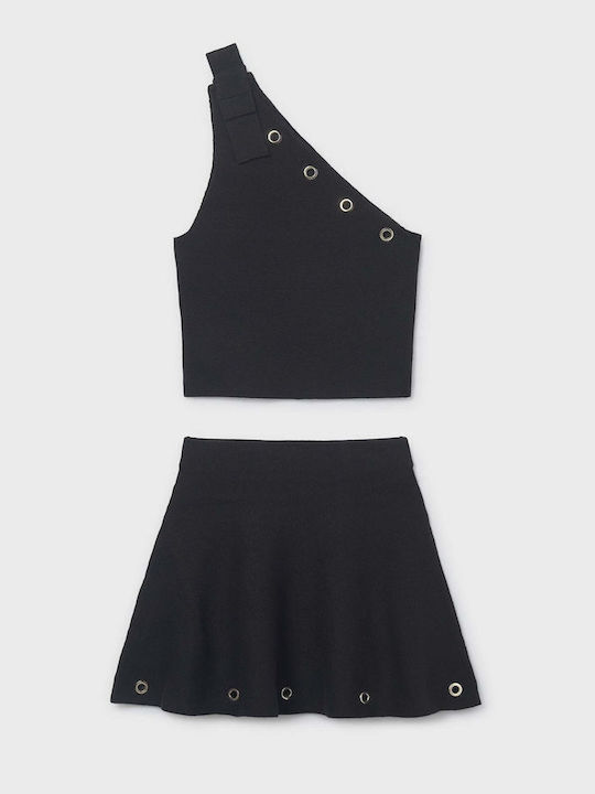 Mayoral Kids' Set with Skirt Summer 2pcs Black