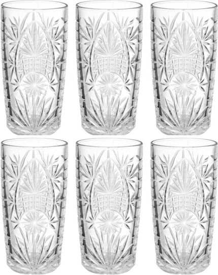 Secret de Gourmet Ayla Set Pahare Pentru Apă / Cocktail Din Sticlă 350ml 6 Bucăți