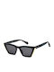 Prive Revaux Unisex Sonnenbrillen mit Schwarzem Horn umrandetem Rahmen und schwarzen Gläsern