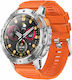 Microwear K65 Smartwatch με Παλμογράφο (Orange Silicone)