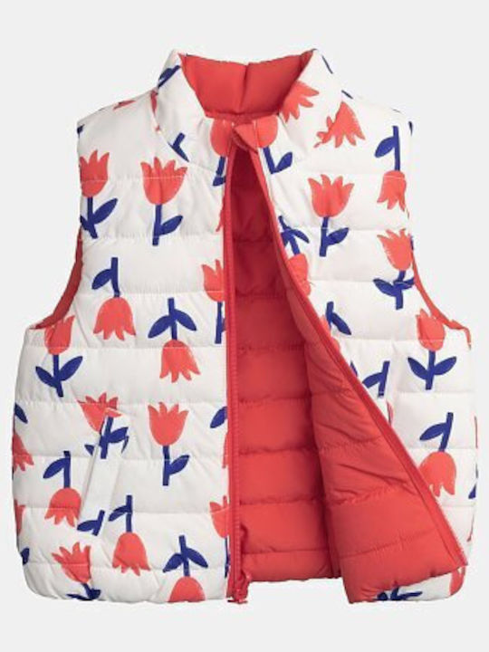 Kids' Casual Jacket Sleeveless Double Sided White