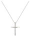 Atofio Kosmima Women's White Gold Cross 9K with Chain