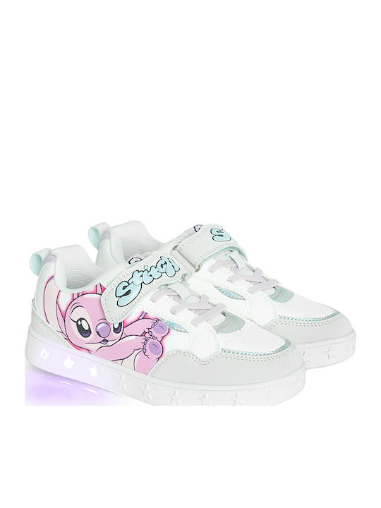 Kids Sneakers with Hoop & Loop Closure White