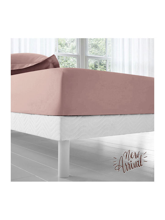 Isadore Lorraine Sheet Semi Double with Elastic 120x200+30cm. Dusty-rose #102