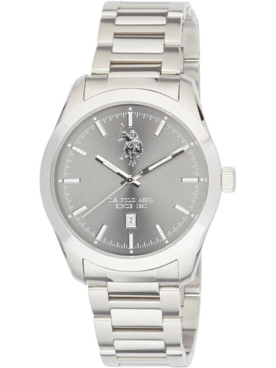 Men's Watch Battery with Metal Bracelet Silver/Gray