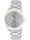 Men's Watch Battery with Metal Bracelet Silver/Gray