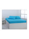 Silk Fashion Σεντόνι Υπέρδιπλο με Λάστιχο 165x200+35εκ. River Blue