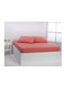 Silk Fashion Sheet Super-Double 245x267cm. Coral Almond