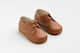 Ever Kid Christening Leather Moccasins in Tabac