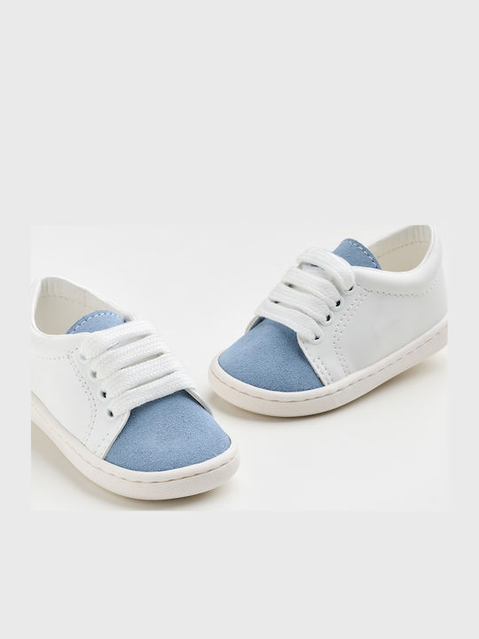 Ever Kid Papuci boteza din piele Sneakers Alb