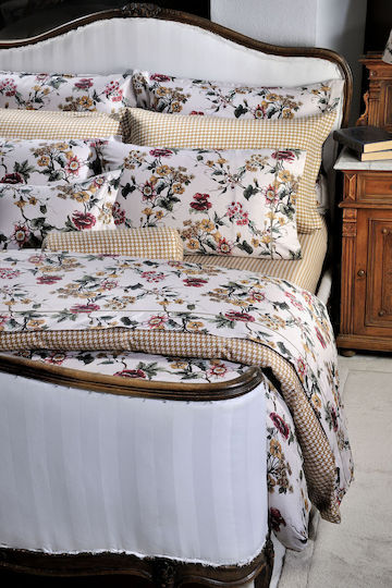 Down Town Home Плик за Завивка Памучен Кинг Сайз 250x260 868 Beige Flower