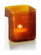 Philippi Candle Holder suitable for Tealights Glass in Orange Color 7.6x7.6x7.6cm 1pcs