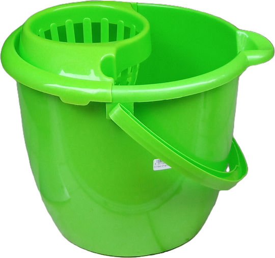 Nektarplast Κουβάς με Στίφτη Πλαστικός Κουβάς Χωρητικότητας 12lt Πράσινος