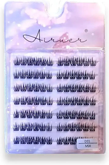 Airuer Eye Individual Lashes – Μεμονωμένες Βλεφαρίδες Τουφάκια 84pcs D01 3sizes Mix
