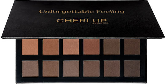 Cheri Up Unforgettable Feeling Παλέτα με Σκιές Ματιών Matte σε Στερεή Μορφή Earth
