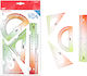 Madrid Papel Set of 4 Geometric Instruments Plastic Transparent