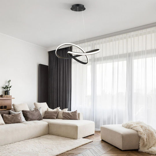 Pakketo Artisun LED Κρεμαστό Φωτιστικό Μαύρο 56x56x100εκ.