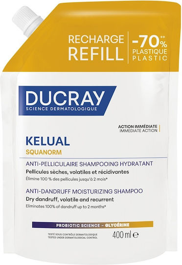 Ducray Kelual Squanorm Refill Sampon Împotriva Mătreții și a Uscăciunii 400ml