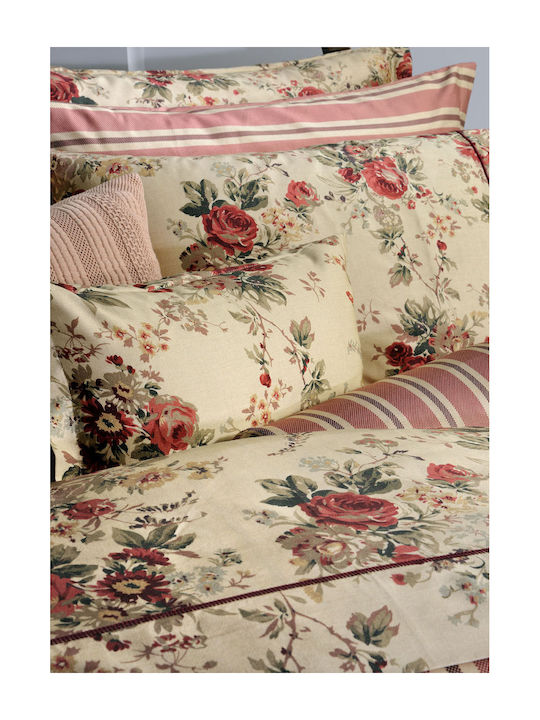 Down Town Home Сет Чаршафи с Ластик 250x270+35см. 869 Antique Antique Flower 4бр
