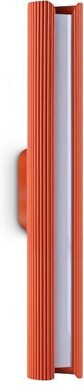 Ideal Lux Dorica Lamp Wall with Integrated LED and Warm White Light Orange 30x7x4.5cm
