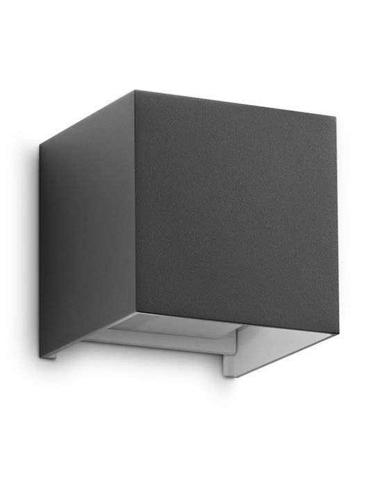 Ideal Lux Atom Wall-Mounted Outdoor Light LED with Natural White Light 10x10x10εκ.