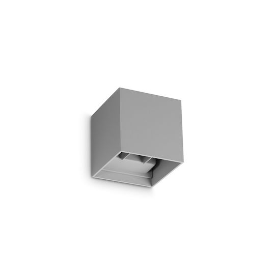 Ideal Lux Atom Επιτοίχιο Εξωτερικό Φωτιστικό LED με Φυσικό Λευκό Φως 10x10x10εκ.