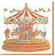 Party-Servietten Große Carousel Caspari 20 Stück