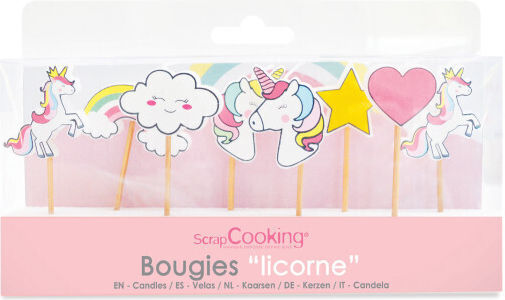 Scrap Cooking 8 Κεριά Unicorn