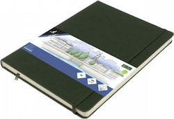 Sketchbook A4 Forest Green 140gr 160 Pages Elas...