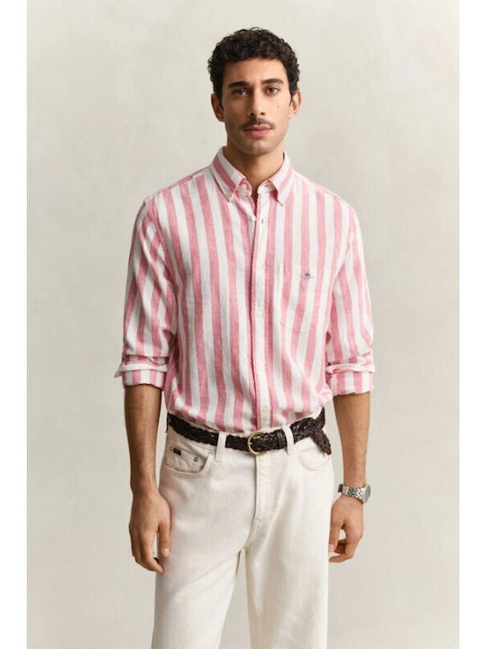 Gant Long-sleeved Shirt Striped Rose Pink