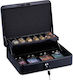 Cutie de Bani Relaxdays Cash Box Coin Counting Board Suport Bancnote și Monede cu Încuietoare Neagră 10047774_46