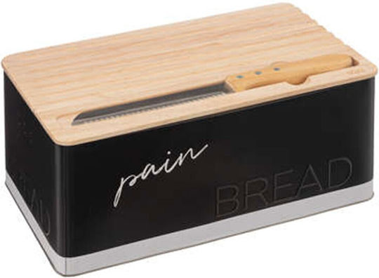 Marva Bread Box Black 33x20x15cm