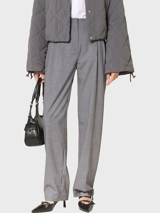 Women's Fabric Trousers Grey