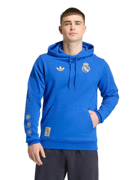 Real Madrid Sweatshirt with Hood Blue