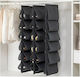 Verk Group Wardrobe Hanging Storage Case for Shoes in Black Color 115x32cm 1pcs