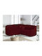 Kraft World Elastic Cover for Corner Sofa Burgundy 1pcs CVR-CGXV-Μπορντό