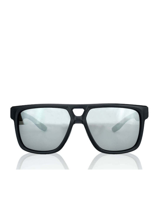Red Raven Maverick Unisex Sunglasses with Black Frame and Silver Mirror Lens 48953112330574